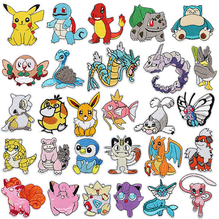 28 stk. broderi stryge-på patch, vintage stryge-på patch eller sy-på P