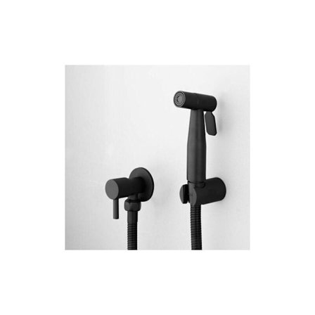 Sort bærbar bidet sprøjte, toilet hane, rustfrit stål, koldt badeværelse, shattaf ventil, spray sæt,