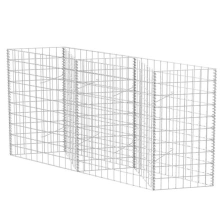 Vidaxl Gabionkorg Galvaniserat Stål 120x30x100 Cm Silver
