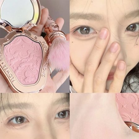 Langvarig Glitter Highlighter Blush Pudder Palette for Kvinner Jenter 04