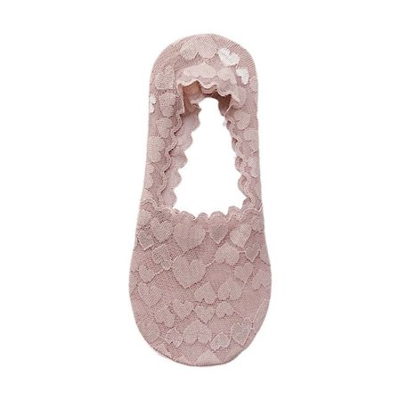 Lacey strumpor andningsbara strumpor balettstrumpor halkfria strumpor smutsigt rosa KLB