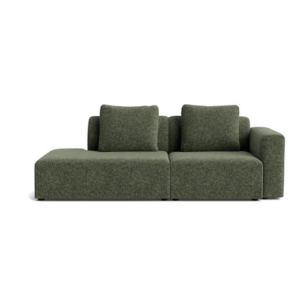 Como lounge sofa, venstrevendt | Open end - Genesis Grøn - 226x100x83 - Sofa