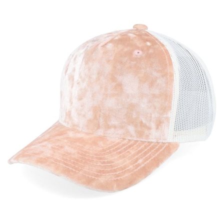 Equip - Rosa trucker Keps - Velvet Peach/Ivory A-frame Trucker @ Hatstore