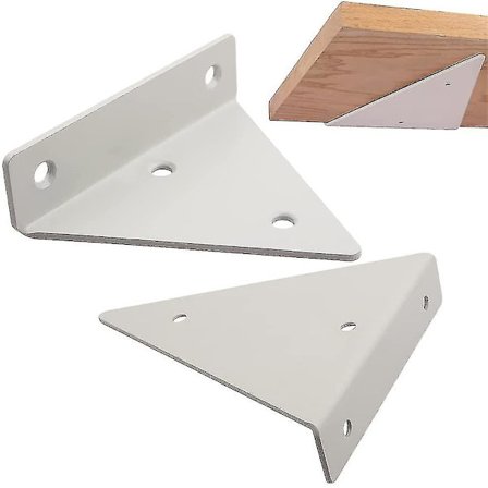 2 stk. Hyldebeslag, Metal Væghyldebeslag, Flydende Hyldebeslag