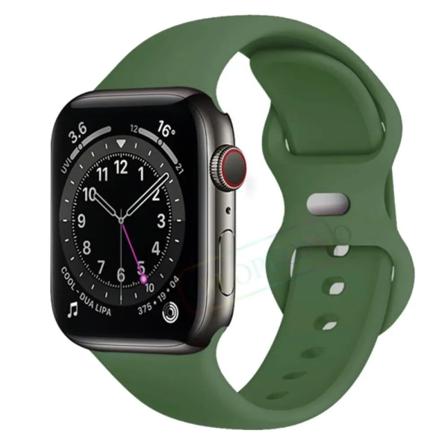Silikonrem för Apple Watch Band 44mm 40mm 45mm 42-38-41mm original 1:1 armband iwatch series 8 7 se 3 4 5 6 9 ultra 2 49mm 6 Army green 38mm-40mm-41mm