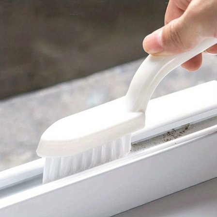 Håndholdt rengjøringsbørste for bad, vinduer, dørspor, støv, ingen døde hjørner