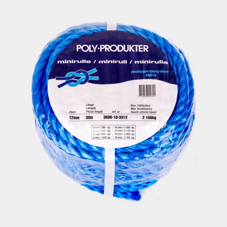 Corda per telone PolyRopes Minirulle, Ø12 mm, 30 metri