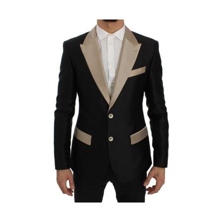 Dolce & Gabbana, Slim Blazer Jacket Czarny, Mężczyzna, Rozmiar: S