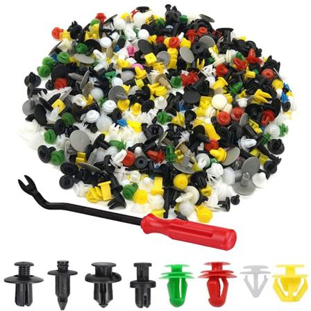 500 St Plastnitklämmor, Universal Auto Plastic Fästelement, Bil