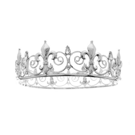 Royal King Crown för män Crystal Tiara Crowns