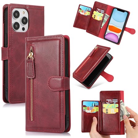 iPhone 12 Pro Max - Praktiskt Flipfodral med Myntficka & Magnetlås