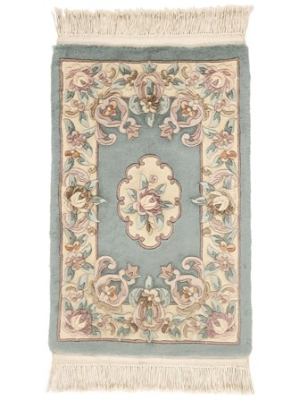 Annodato A Mano Cinesi 90 Line Tappeto 60X90 Di Lana Beige/Verde Piccolo