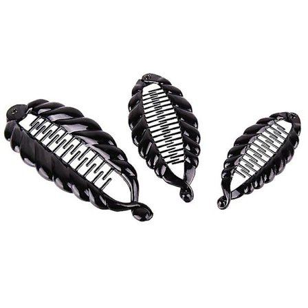 3 st fiskdesign hårklämmor banan hårklämmor klor hårklämmor hästsvansklämmor