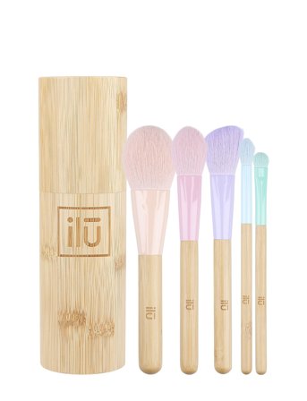 ILU Ilu Brush 5Pcs+Bamboo Tube Set - Nude - ONE SIZE