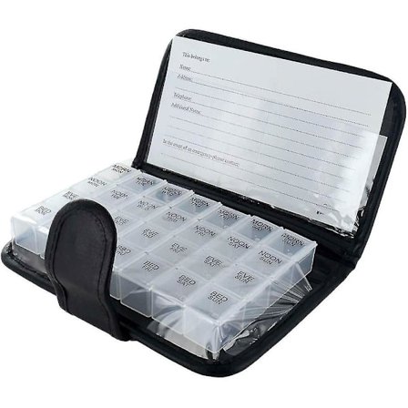 7 Dagar Piller Förvaring Medicinarrangör Dispenser 28 Rutor