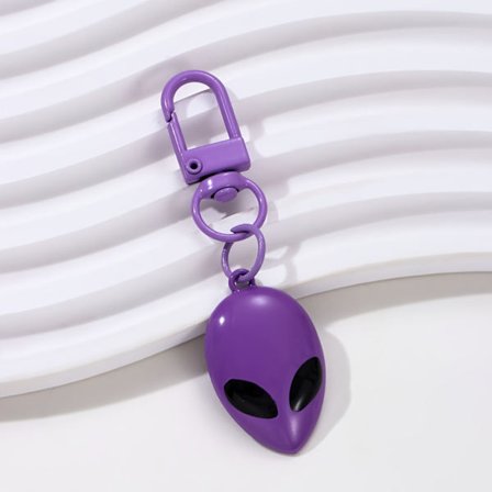 NQXN Tecknad Alien Nyckelring Set - Färgglad, Lekfull Design med Ring Spänne