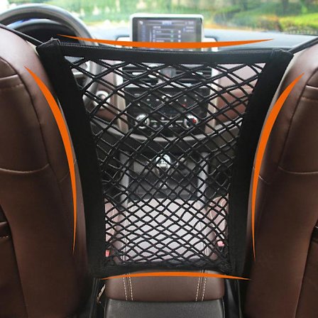 Auton säilytysverkkolaukun järjestelijä 2/3 kerrosta verkkoinen istuimen selkänojan ripustin tavaratilan koukut narusarja maastoauto 4x4 kuorma-auto 