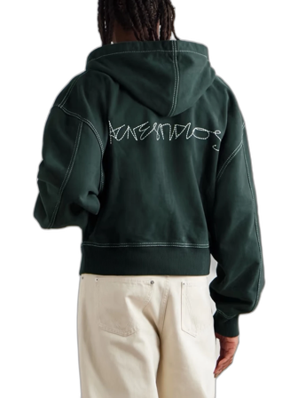 Acne Studios signature back embroidery hoodie