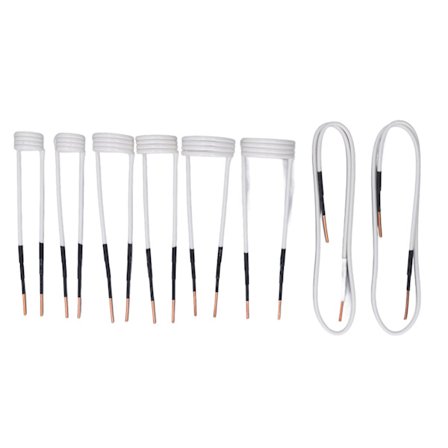 8 stk. messingkjerne induksjonsvarmer spolesett 2,5 mm for fjerning av bolt og mutter