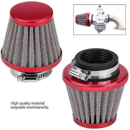 Luftfilter Rund Kegle Universal Auto Kaltluftansaugung Induktion Kit Für Off-Road Motorrad Atv38mm-rot-2pcs