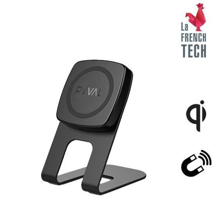 Qi trådlös laddare - Ryval - Magnetisk snabbladdning - Kompatibel Samsung och iPhone - Svart