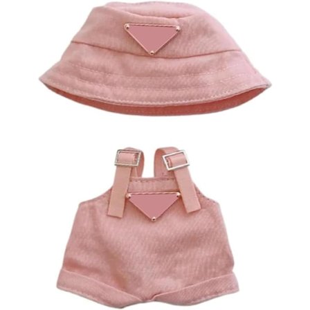 17 cm vaatesetti (EI nukkea), hattu & haalarisetti 17 cm asusteille, tyylikkäät suloiset nukenvaatteet