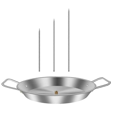 Vertikal Kjøttspyd Grill i Rustfritt Stål BBQ Vertikal Spyd Grill med 3 Ekstra Spyd Grill