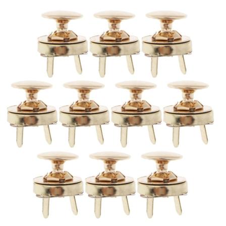 10 metall magnetisk fäste knapp för handväska Handväska smycken 14 mm guld