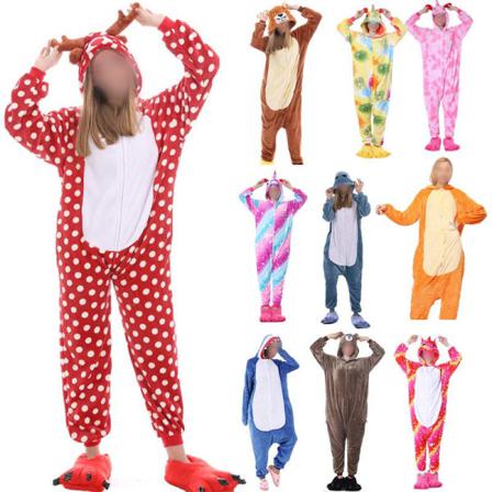 Jumpsuit För Kvinnor Pyjamas Sovkläder Vinter Varm Luvtröja Med Dragkedja