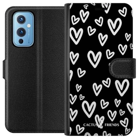 Kompatibel Tegnebogsetui til OnePlus OnePlus 9 Cactus and Friends - Handdrawn Love Chaos