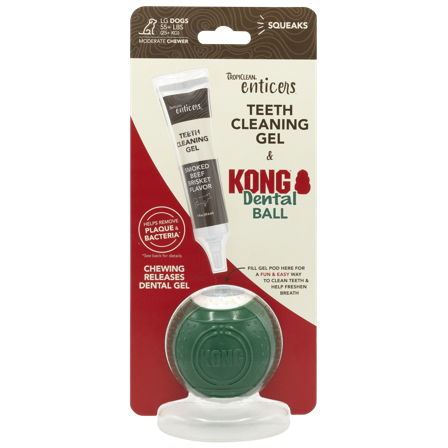 TropiClean - Enticers Dental Ball Kit til store hunder +25 kg - Smak av røkt oksebryst - Hund - Hundepleie & kosttilskudd - Tannpleie - ZOO.no