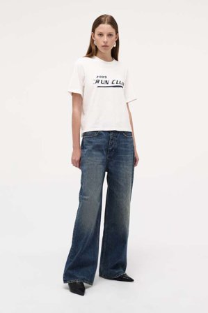 Neuw Yoko Baggy Jfk Dark Vintage Indigo Jeans Dam Blå w28