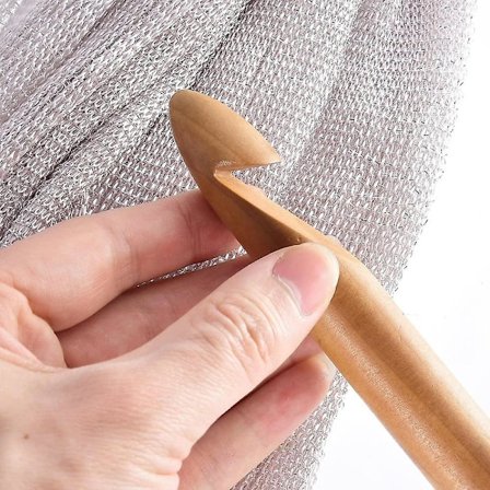 15-delad virknålset i trä och bambu, handgjorda stickor för virkning och vävning, 3 till 25 mm i diameter