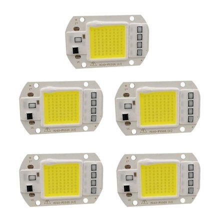 5 stk 50W DIY COB LED-brikkepære for flomlys