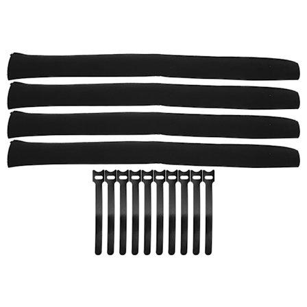 4 stk Kabelorganisatorer med glidelås, beskyttende deksel med bånd