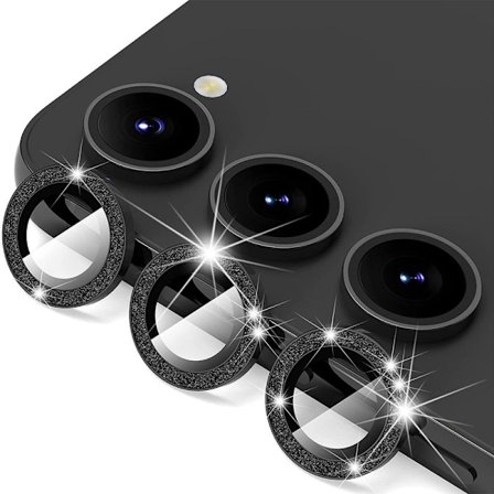 Hat Prince Glitter Linsebeskytter Samsung Galaxy S25 Plus Sort