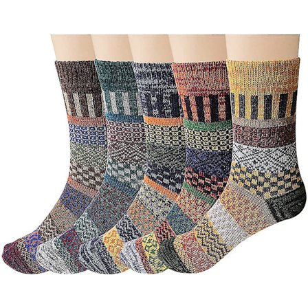 5 Paria Naisten Villaiset Talvisukat Paksu Pehmeä Hengittävä Sukat