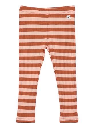 Leggings Rib Stripe Leggings Oransje Lindex*Betinget Tilbud