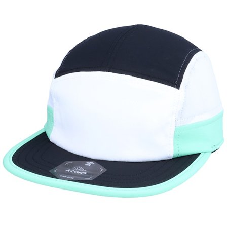 Kumo - Hvid 5panel Kasket - Cloudfit White/Black/Teal 5-Panel @ Hatstore