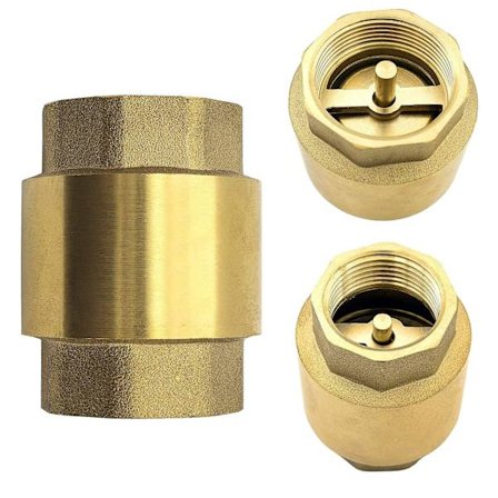 Premium mässingsrör Vattenkontroll Backventil För att förhindra vattenåterflöde för pump, fontän, tvättmaskin, trädgård, regntunna, tunna
