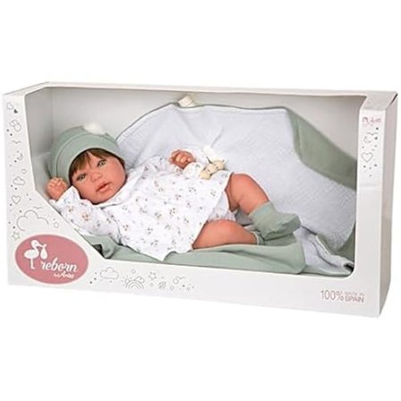 REBORN BABY PAULINA 45 CM. C/MANTA