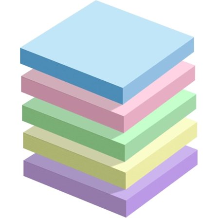 500 stk. selvklebende lapper, sett med fargerike superklistrelapper i pastell, 76 mm x 76 mm, kontorrekvisita, skrivesaker for studier