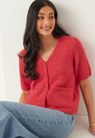 Object Collectors Item - Objsaggia Re Ss V-neck Knit Cardigan