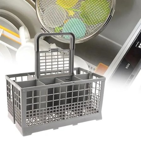 1 stk. Universal Oppvaskmaskinkurv Reservedel Multifunksjonell Oppvaskmaskin Bestikkurv Oppbevaringsboks Tilbehør Sølv