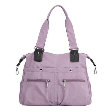 Canvas Tote Bag Vattentät Nylon Multi-Ficka Axelväska Laptop Arbetsväska