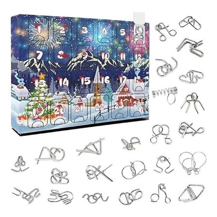 Born Pretty Metall Pussel Leksak Adventskalender Set, 24 Dagar Jul Adventskalender