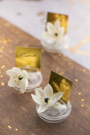 Bordkort Firkantede Guld 10-pak