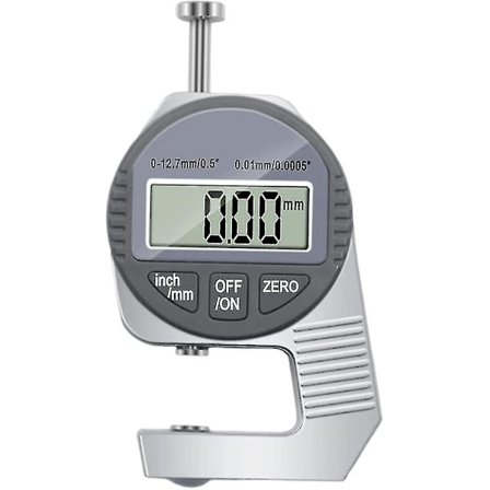 Digital Tykkelsesmåler, 0-12,7 mm LCD-skjerm Digital Måler, Lukket Elektronisk Mikrometer Tykkelse Bezel For Digital Visning Lær Stoff Tykkelse
