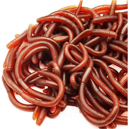 60 st falska daggmaskar i plast, mjuka och stretchiga, realistiska daggmaskar, imiterade fiskedrag och beten för Halloween-dekoration