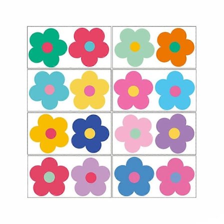Sett med 8 Hippie Blomster Power Sommer Bilklistremerker Perfekt for